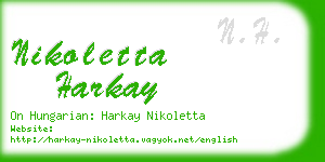 nikoletta harkay business card